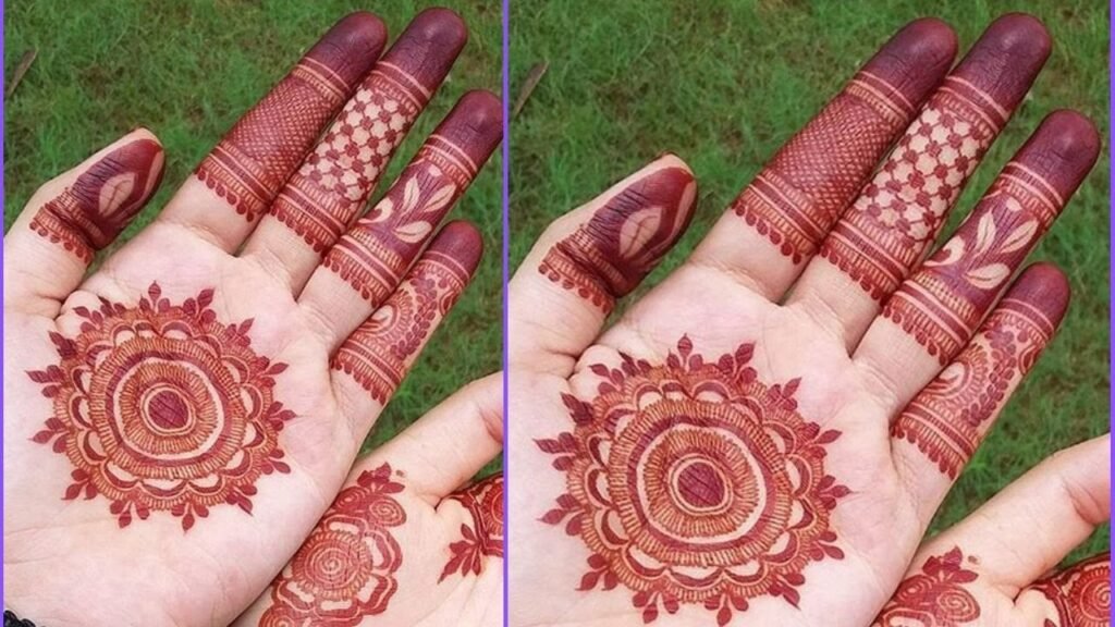 Dahlia flower Mehndi Design