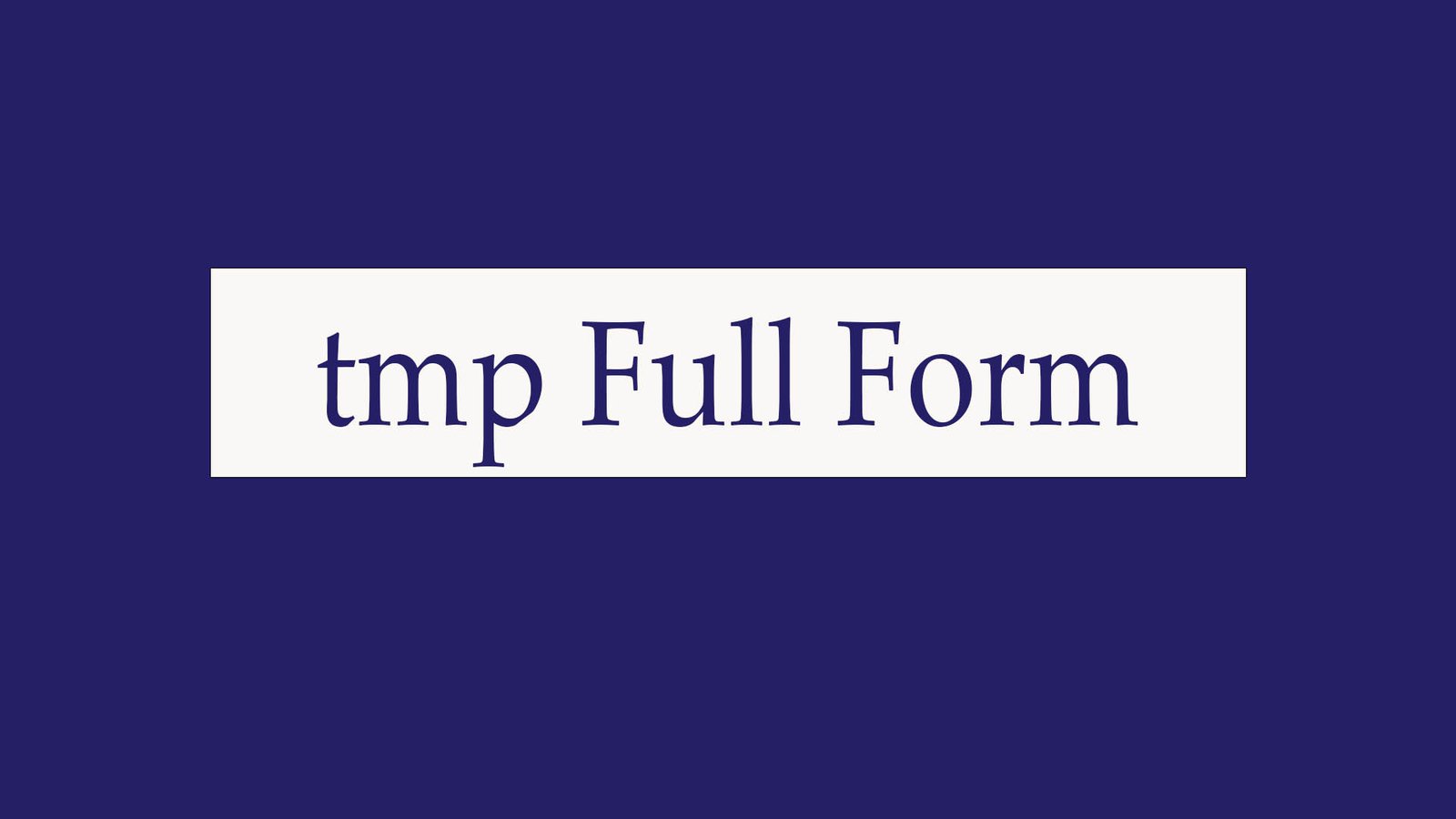 TMP Full Form: Tenure-Track Professor